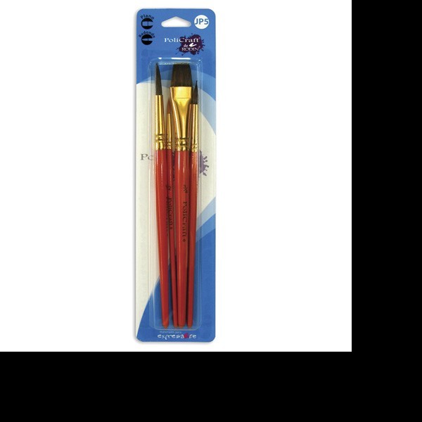 PINCEL PLANO P.PONY BLISTER C4 PZAS SURT.RODIN POLICRAFTJP5